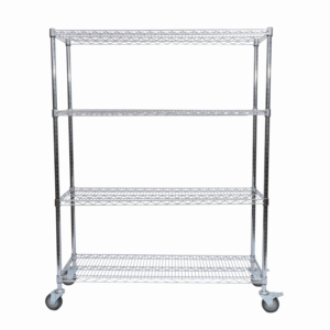 Portaoggetti Mobile in acciaio rimovibile con freni per gabbia Mobile con ruote per molteplici scenari - Product Image 4