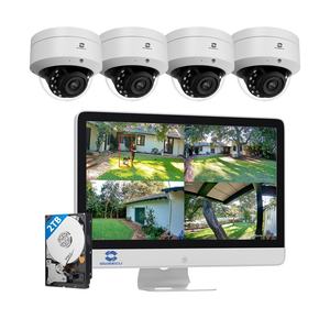 Système de caméra de sécurité IP CCTV GWSECU 8 canaux avec disque dur 2 To, microphone intégré, détection humaine par IA, vision nocturne, surveillance pour la maison - Product Image 1
