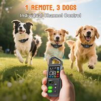 Wiederaufladbares Elektrisches Anti-Bell-Halsband für Hunde Wasserdichtes Haustier-Trainingshalsband mit Piepton, Schock und Vibration Fernbedienbare Hundeerziehungshalsband