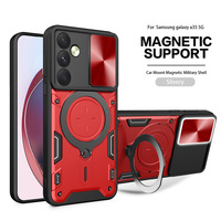Coque de téléphone anti-chute avec anneau en C dissimulé pour Samsung S26 S25 S24 Ultra, protection magnétique coulissante A57