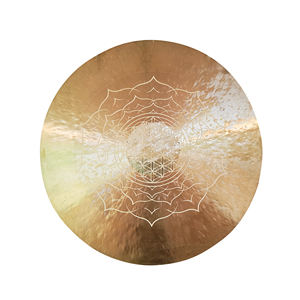 Kingdo Gong à vent fait main et à motif personnalisé 85cm <span class=keywords><strong>34</strong></span> pouces pour le guérisseur sonore et la méditation - Product Image 4