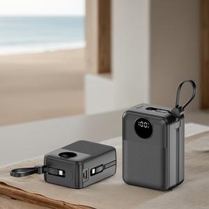 Batterie externe <span class=keywords><strong>30000mAh</strong></span> avec écran LED, charge rapide 22.5W et câbles intégrés, station de charge portable compacte pour smartphone - Product Image 6