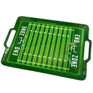 Bandeja de <span class=keywords><strong>melamina</strong></span> con asas para servir, diseño de campo de fútbol americano - Product Image 4
