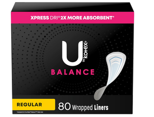 U by <span class=keywords><strong>Kotex</strong></span> Balance Wrapped Panty Liners, longitud regular, 80 unidades - Product Image 3