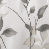 Bindi Luxury Leaves Rideaux semi-transparents à imprimé botanique gris Burnout pour le salon
