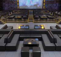 Collection de banquettes VIP, ensemble de sièges incurvés contemporains pour bar et boîte de nuit