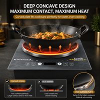 Cuisinière infrarouge 3500W, plaque céramique, commande tactile, double anneau chauffant pour cuisine indienne