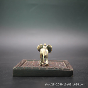 Pure Copper <b>Elephant</b> Figurine Brass Desk Ornament Office <b>Decor</b> Feng Shui Style - Product Image 5