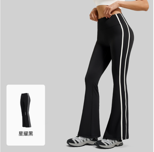 Shorts-jupe de yoga 2-en-1 sans couture taille haute pour femme, gris uni, effet push-up, extensible dans les quatre sens, en polyester, longueur complète, évasé - Product Image 3