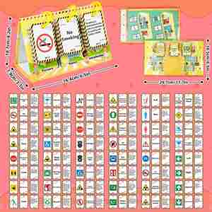 Preschool Educational Traffic Double-Sided Flashcards 72 Pieces <b>Road</b> Signs Cards Flip Chart for Kids - Product Image 5