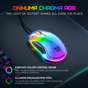 ONIKUMA CW925 RGB Retroiluminado Gaming <span class=keywords><strong>Mouse</strong></span> Accesorios de computadora LED Wired Optical Custom Gaming <span class=keywords><strong>Mouse</strong></span> - Product Image 6