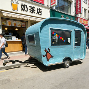 Multifunctional Mobile Food Cart BBQ Pizza Ice Cream Coffee Vending Trailer - Product Image 1