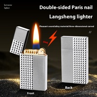 Technologie noire Allumage sonore intelligent Briquet à induction hybride électrique Coupe-vent Quatre types de moteur Design créatif à la mode