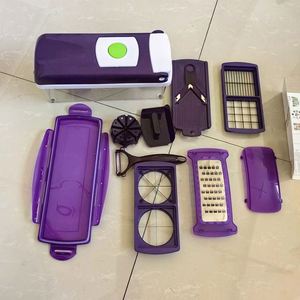 <b>Multifunctional</b> Stainless Steel Blade <b>Vegetable</b> <b>Cutter</b> Various Colors Purple Pink Household Kitchen Utensil Multi-Purpose - Product Image 4