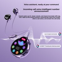 Nouveau micro-cravate pour karaoké, streaming en direct et enregistrement, avec microphone intégré pour casque, monitoring intra-auriculaire, réverbération et écran couleur