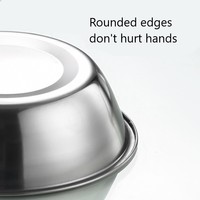 Bol en acier inoxydable pour chat, assiette de nourriture pour chien, fournitures pour animaux de compagnie, bol en acier inoxydable de qualité alimentaire 304 résistant à la corrosion