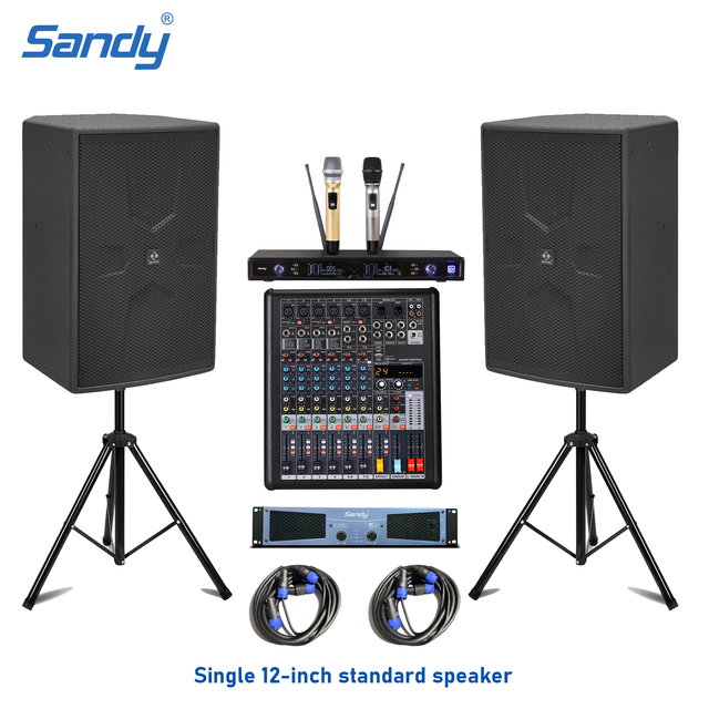 High-quality Full Range 12 Inch Professional DJ Party & KTV Speakers Audio System with Speaker Stand