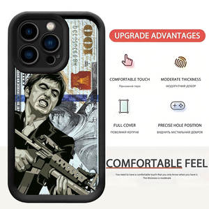 Coque de téléphone portable pour <span class=keywords><strong>iPhone</strong></span> 17 16 15 <span class=keywords><strong>14</strong></span> 13 12 Plus Pro Max 17 Air Gun Man, style créatif noir, coque <span class=keywords><strong>photo</strong></span>, coque arrière - Product Image 5