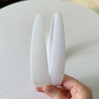 Serre-têtes en plastique blanc à surface arquée sans dents, simples, de 1,5 cm, 2 cm, 2,5 cm, 3 cm, 4 cm, pour accessoires capillaires DIY