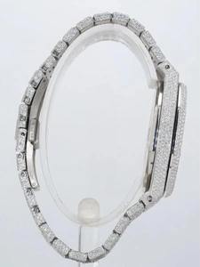 นาฬิกาข้อมือสแตนเลสสตีลเพชร VVS คุณภาพดีที่สุดสำหรับผู้ชายและผู้หญิง กันน้ำ ระบบควอตซ์ เหมาะสำหรับใส่ทำงาน มีจำหน่ายแล้ว - Product Image 5