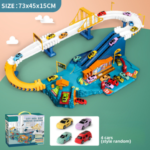 B / O Jeu de construction DIY pour petite <span class=keywords><strong>voiture</strong></span> avec piste coulissante, parking d'aventure, <span class=keywords><strong>garage</strong></span>, autoroute, route en spirale, rail de <span class=keywords><strong>voiture</strong></span>, <span class=keywords><strong>jouet</strong></span> - Product Image 2