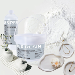 Kit Complet de Poudre de Résine TIMESRUI JES Facile pour Débutants Démoulage en 20-30 Minutes Poudre de Coulée Mélange Facile Résine Aqua - Product Image 5