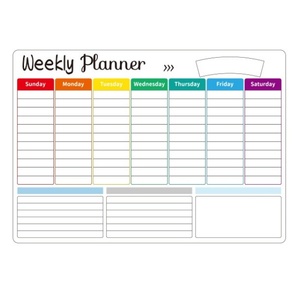 Groothandel Aangepaste Maandelijkse Wekelijkse Planner Kalender Prikbord Magnetisch Whiteboard Voor Koelkast Gemaakt Van Huisdiermateriaal - Product Image 5