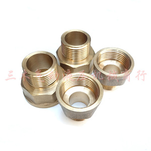<b>Copper</b> Internal And External Threaded Straight Pipe Fitting 1 Inch To 6 Point Plumbing Connector - Product Image 2