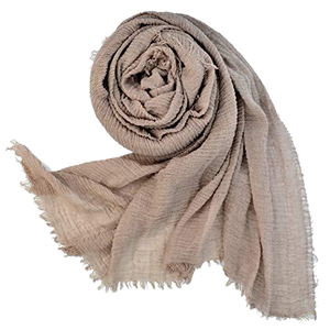 Écharpe vintage en coton et lin de couleur unie, écharpe enveloppante du Moyen-Orient, turban, écharpe froissée pressée, vente en gros - Product Image 1