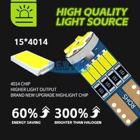 Ampoule LED Canbus T10 WY5W W5W 194 15SMD 168 pour éclairage intérieur, lecture, porte, coffre, plafonnier, signalisation, stationnement, plaque d'immatriculation, éclairage de voiture