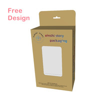 Boîte suspendue en carton écologique recyclable sur mesure avec fenêtre UV et pelliculage mat pour accessoires de téléphonie mobile, fabriquée à partir de matériaux recyclés