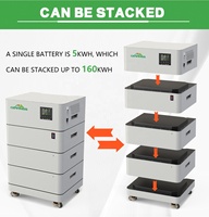 Conteneur de Stockage d'Énergie Solaire Tout-en-Un Modulaire 48V 100Ah 200Ah LiFePO4 10KWH 20KWH Système Solaire Batterie Empilable 48V