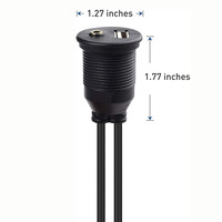 Câble d'extension auxiliaire de tableau de bord stéréo 3.5mm et USB 2.0, pour voiture, bateau, moto