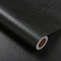 Papier peint auto-adhésif en vinyle PVC écologique pour la rénovation des meubles de cuisine, des portes et des extérieurs d'appartements, blanc, noir, bois