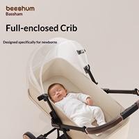 Poussette pour nouveau-né BeesHum Light Island, peut s'asseoir et se coucher, de 0 à 3 ans, en alliage d'aluminium, légère, pliable, capacité de charge de 15 kg