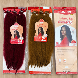 3x 24 pouces 250g <span class=keywords><strong>Afro</strong></span> Marley Twist Hair, Tresses synthétiques pré-séparées Spring Twist, Extensions Soft Locs, Vente en gros - Product Image 1
