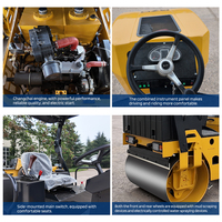 Rouleau compresseur routier hydraulique GZD à double tambour de 3 tonnes pour le compactage du sol et de l'asphalte, 30KN, matériel routier