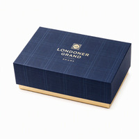 Boîte cadeau en chocolat personnalisée avec logo, petit couvercle et base, avec insert à 2 cavités pour truffes et bonbons, fabricant en gros