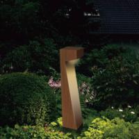 Lampadaire LED extérieur pour pelouse, lumière de jardin, AC, bois, 10W, 85-265V, 100LM/W, PC, aluminium, 100XH600MM