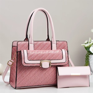 Conjunto de bolso de mano de dos piezas An Ru Shi, bolso tote negro de gran capacidad con correa cruzada para uso diario - Product Image 2