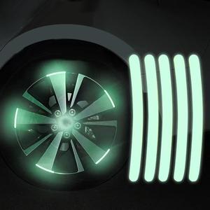 Phát sáng trong bóng tối Auto <span class=keywords><strong>Hub</strong></span> 20 cái dán xe bánh xe lốp xe máy cầu vồng dạ quang trang trí Sticker - Product Image 1