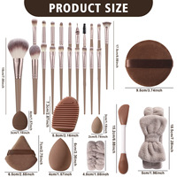Ensemble professionnel de 51 pinceaux de maquillage en nylon, best-seller, compatible avec les correcteurs, incluant des houppettes pour le visage et les yeux