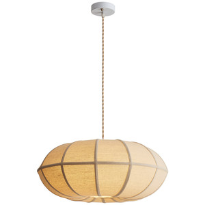 Lustre en tissu de style vintage, ovale, E27, lampe à économie d'énergie, éclairage pour salon, chambre à coucher, salle à manger - Product Image 5