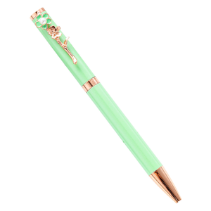 Bolígrafo de Metal Color Oro Rosa para Diario, con Diseño de Flor de Cerezo Rosa, Tinta Negra de 0.5 mm, Creativo, Color Perla Melocotón Rosa, para Diario Diario - Product Image 5