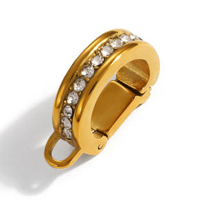 Accesorios YML&Bikini con Diamantes Incrustados en Forma <span class=keywords><strong>de</strong></span> D Ovalados, se Pueden Usar como Colgantes, Chapados en Oro <span class=keywords><strong>de</strong></span> 18K, Resistentes al Agua - Product Image 6