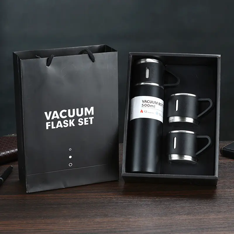 Новый креативный Набор вакуумных чашек 500 мл 304 термос из нержавеющей стали Колба деловой подарок бутылка для воды чашка