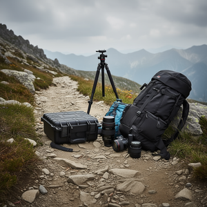 Étui de protection noir pour caméra vidéo 13.8x11.6x5.9, boîte de rangement professionnelle pour équipement en plastique - Product Image 2