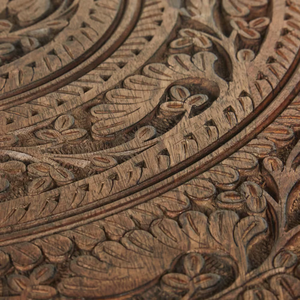 Handmade Wooden Nighstands with Hand Carved Panels Traditional Design <b>Antique</b> Style Solid Wood Accent <b>Table</b> Living Room Home - Product Image 6