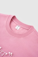T-shirt Homme 2026 Vintage Style Urbain Perlé Tricoté Motif Lettres 100% Coton Coupe Oversize 270g Grammage Lourd
