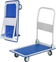Carretilla de Mano Plegable Portátil Personalizable, Plataforma de Acero, Carro de Transporte de Cuatro Ruedas, OEM para Carretillas de Mano